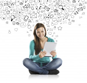 Girl with tablet